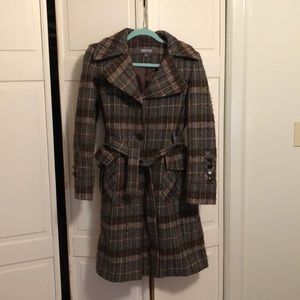 Kenneth Cole Reaction plaid coat